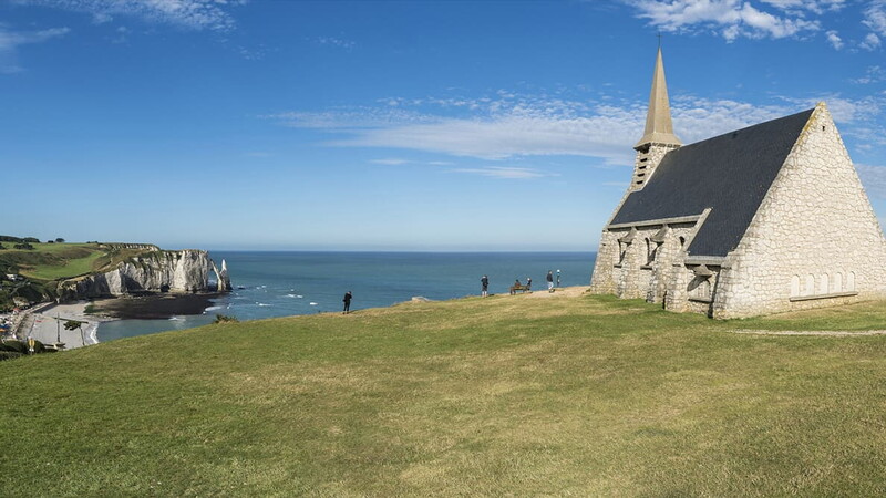 Etretat cliffs landscape