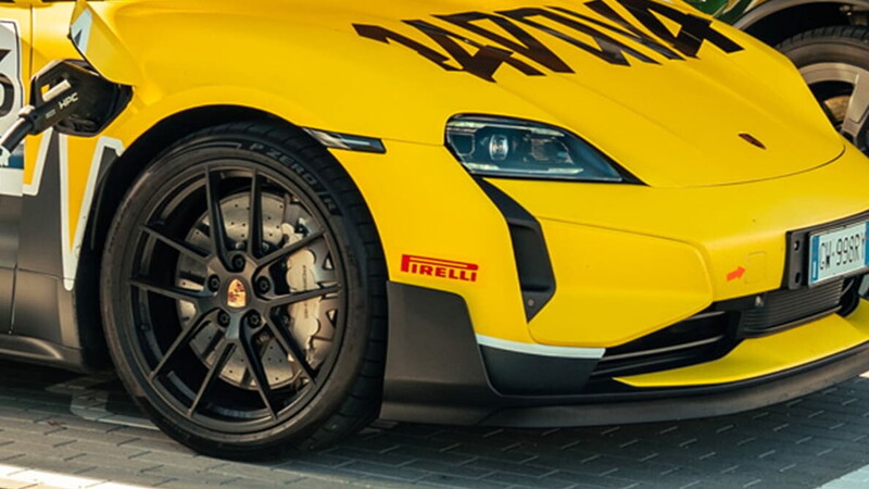 Dettaglio pneumatici su Porsche