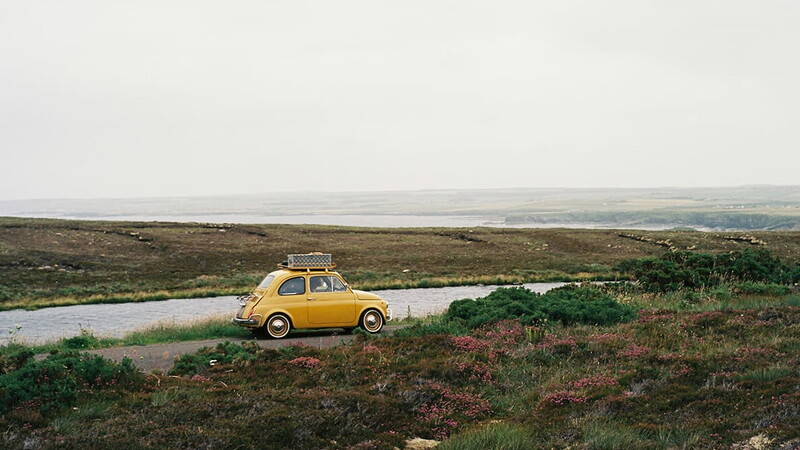 Fiat 500 nella brughiera